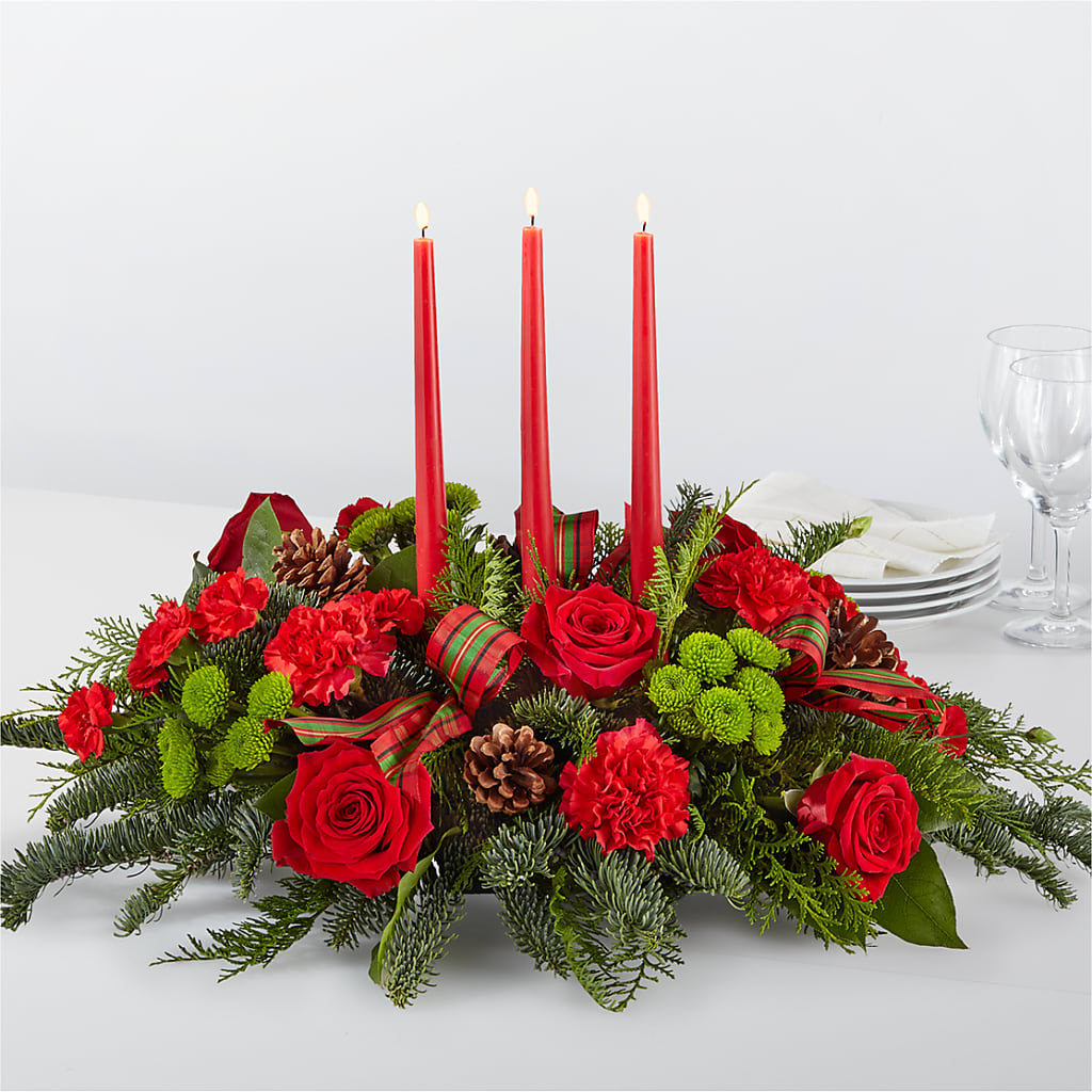 By the Candlelight Centerpiece – Abell Flower Shop, Abernathy TX