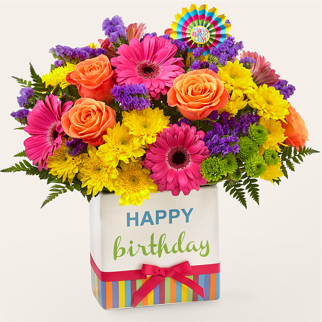 Birthday Brights Bouquet – Abell Flower Shop, Abernathy TX