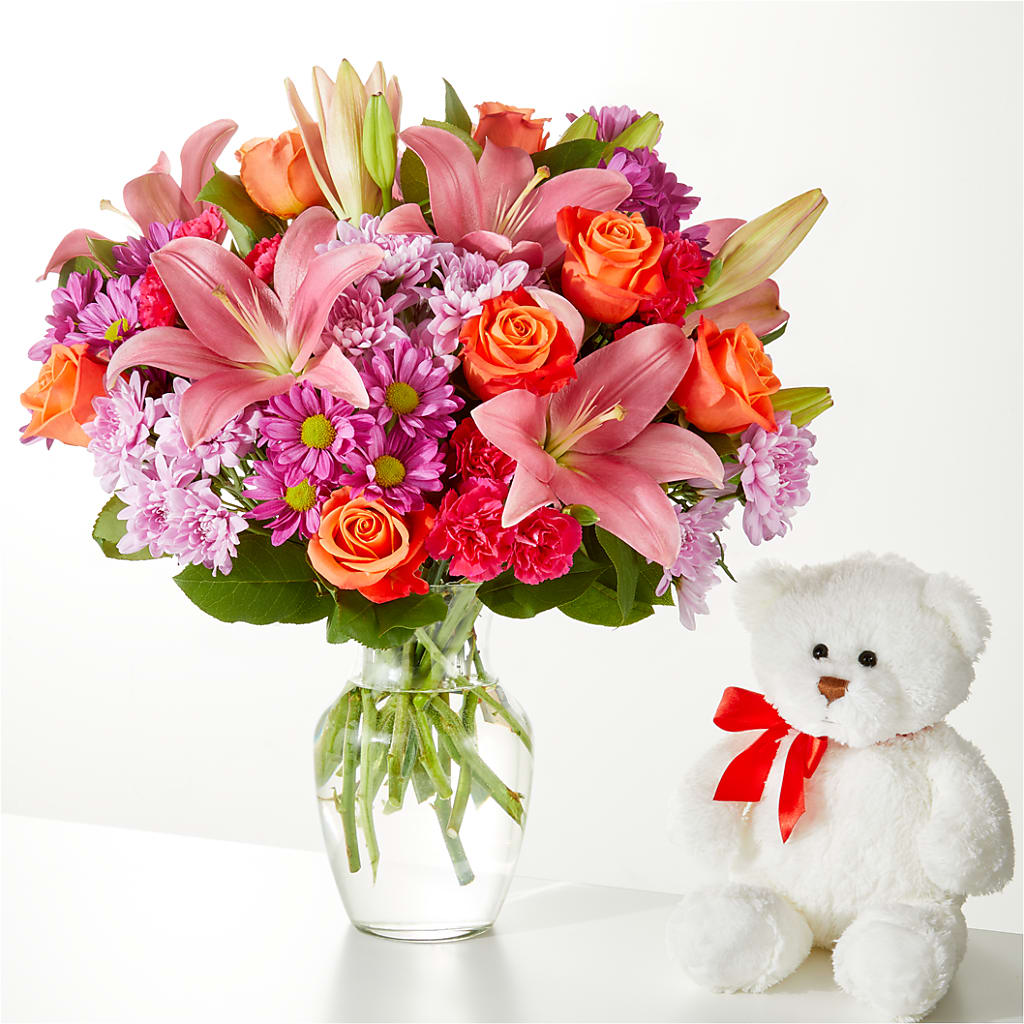 One and Only Bouquet and Bear Bundle – Abell Flower Shop, Abernathy TX