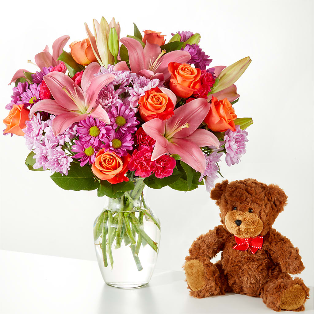 One and Only Bouquet and Bear Bundle – Abell Flower Shop, Abernathy TX