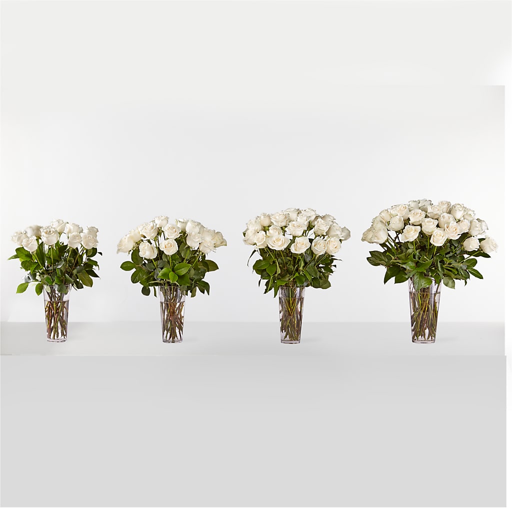 Long Stem White Rose Bouquet – Abell Flower Shop, Abernathy TX
