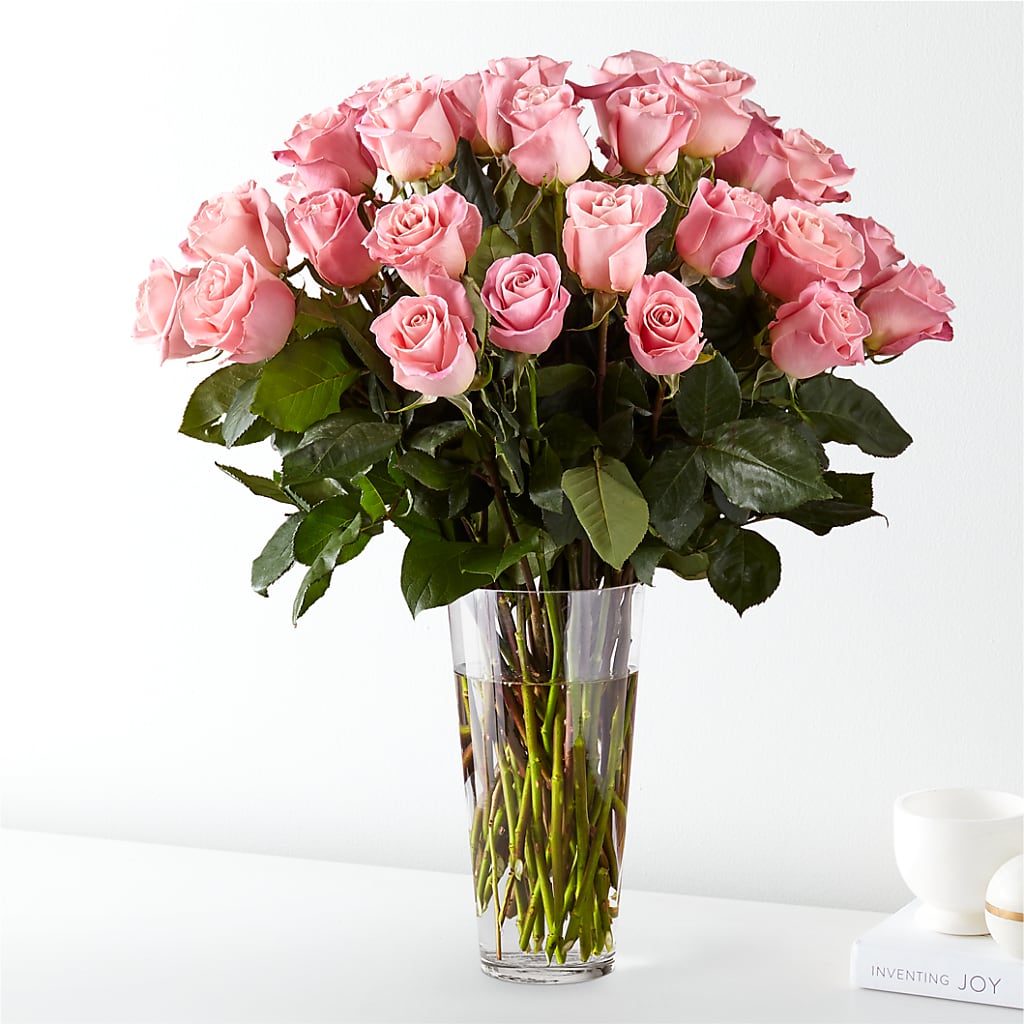 Long Stem Pink Rose Bouquet – Abell Flower Shop, Abernathy TX