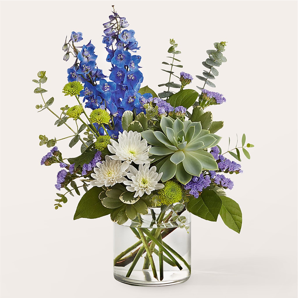 Cerulean Waves Bouquet – Abell Flower Shop, Abernathy TX