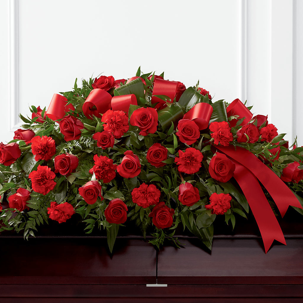 Tribute of Life Casket Spray – Abell Flower Shop, Abernathy TX