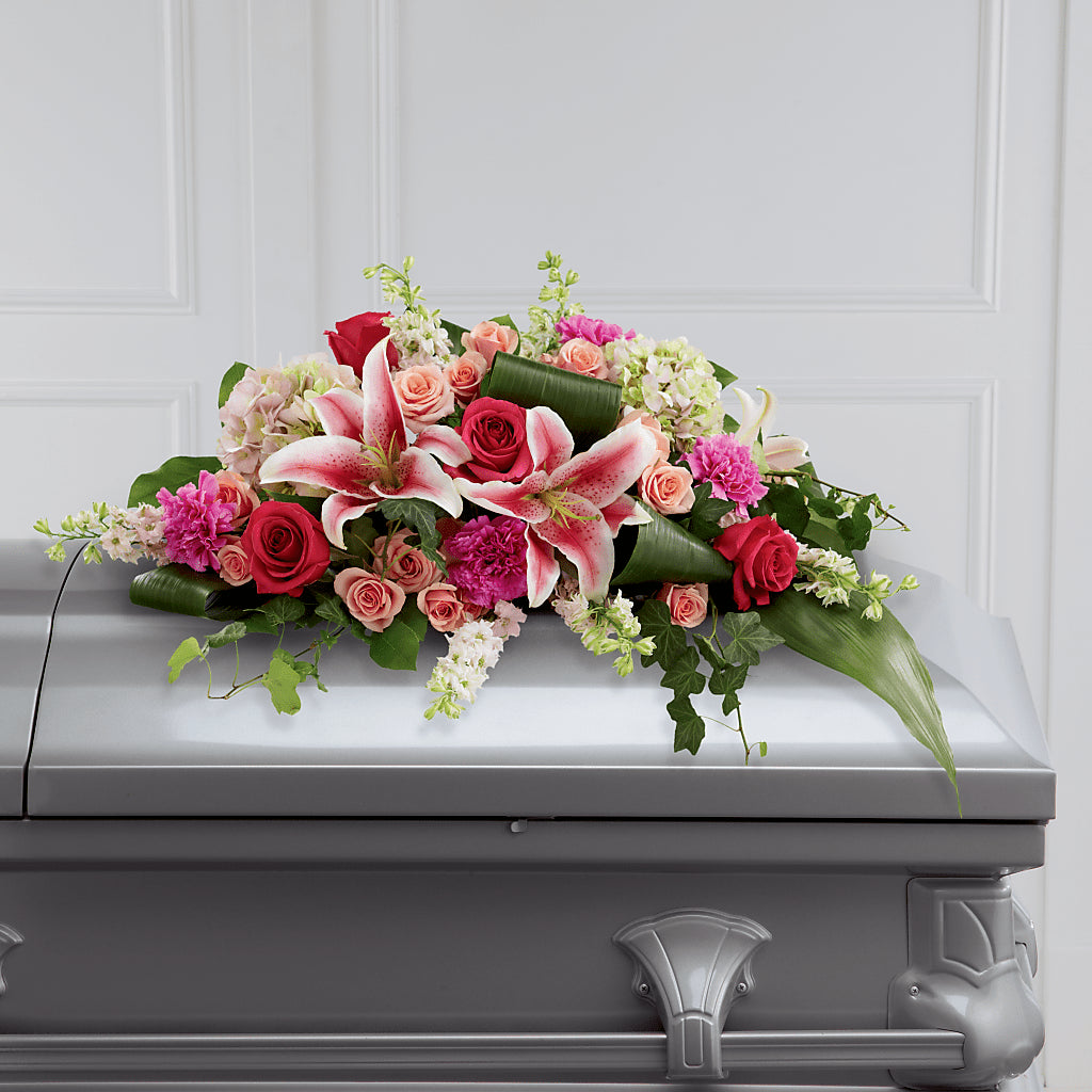 Splendid Grace Casket Spray – Abell Flower Shop, Abernathy TX