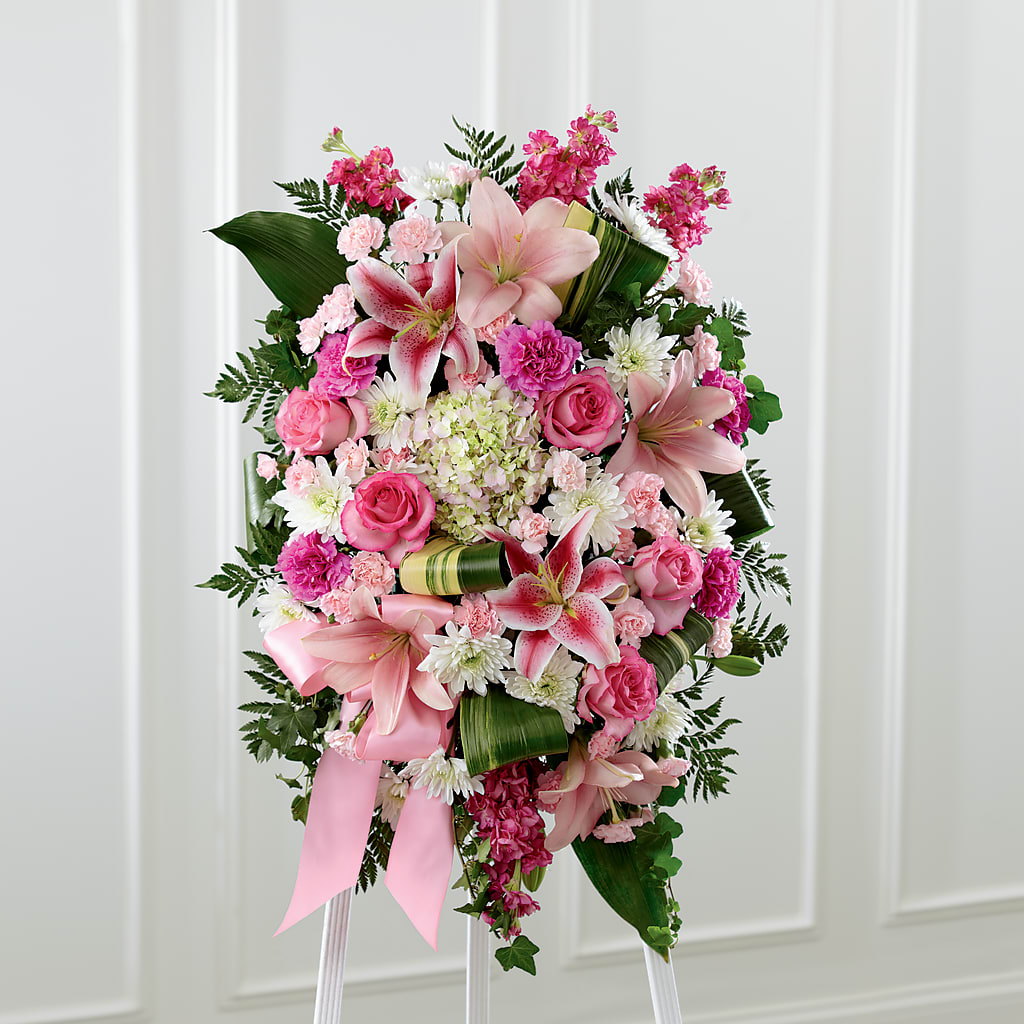 Comforting Standing Spray – Abell Flower Shop, Abernathy TX
