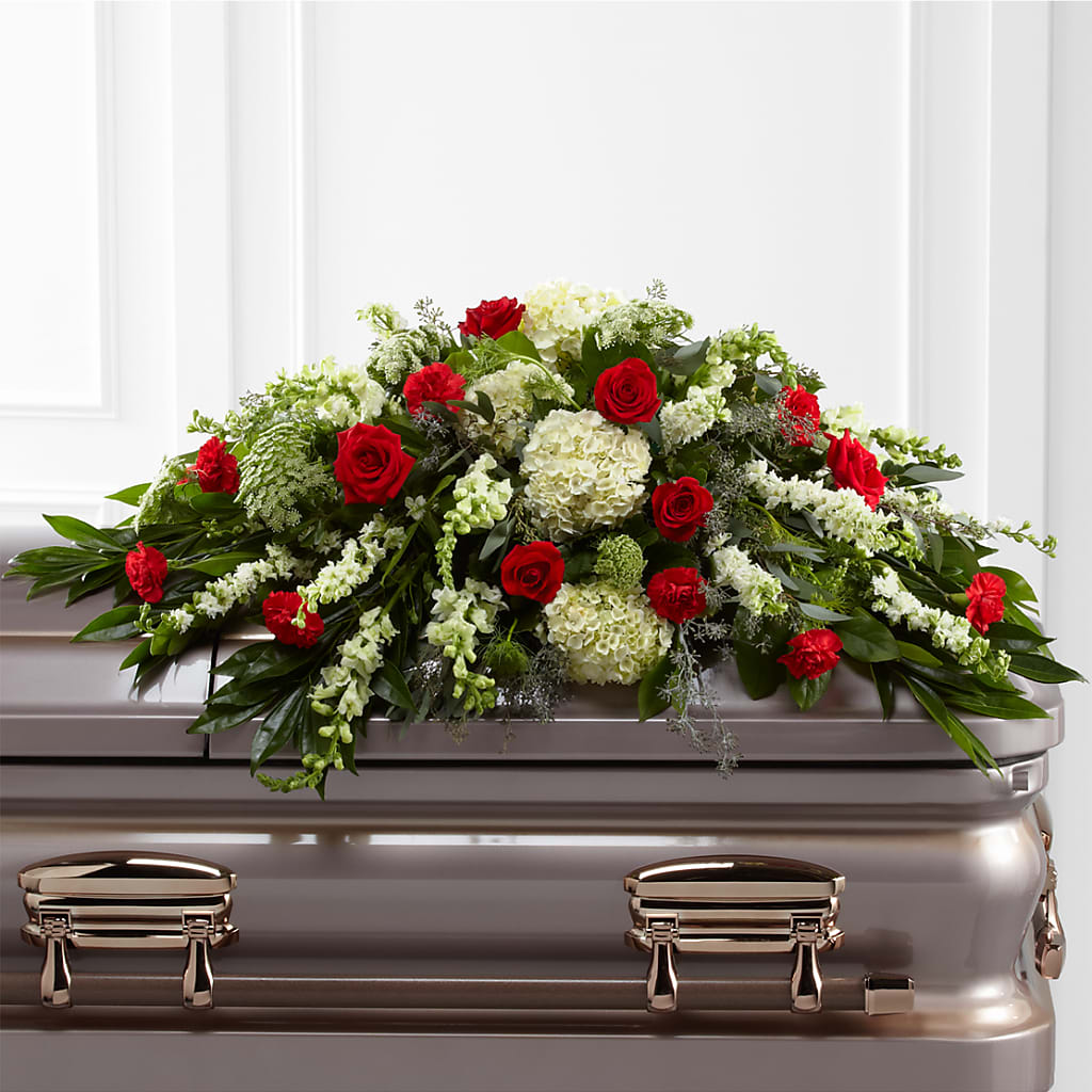 Sincerity Casket Spray – Abell Flower Shop, Abernathy TX