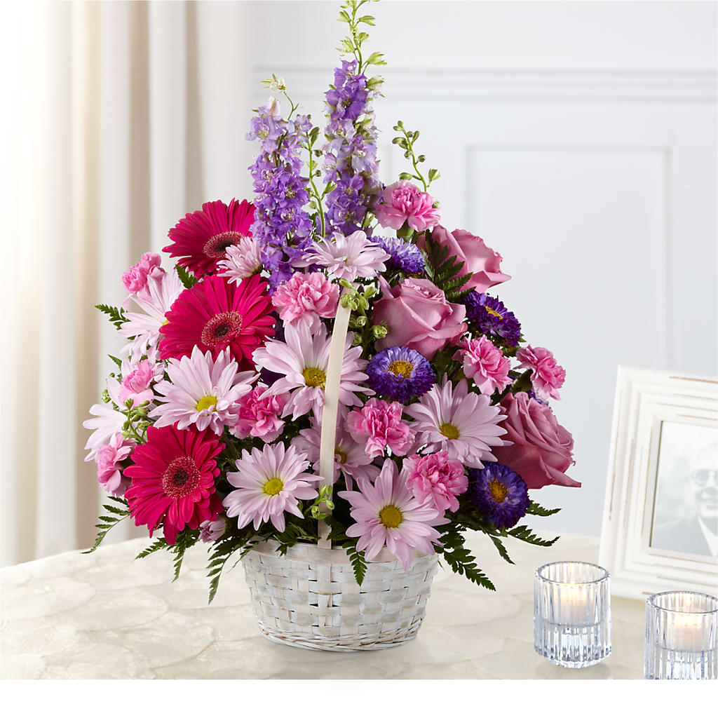 Pastel Peace Basket – Abell Flower Shop, Abernathy TX