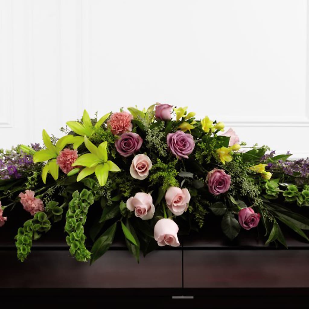 Forever Beloved Casket Spray – Abell Flower Shop, Abernathy TX