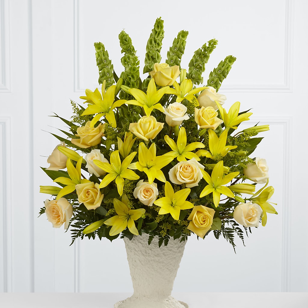 Golden Memories Arrangement – Abell Flower Shop, Abernathy TX