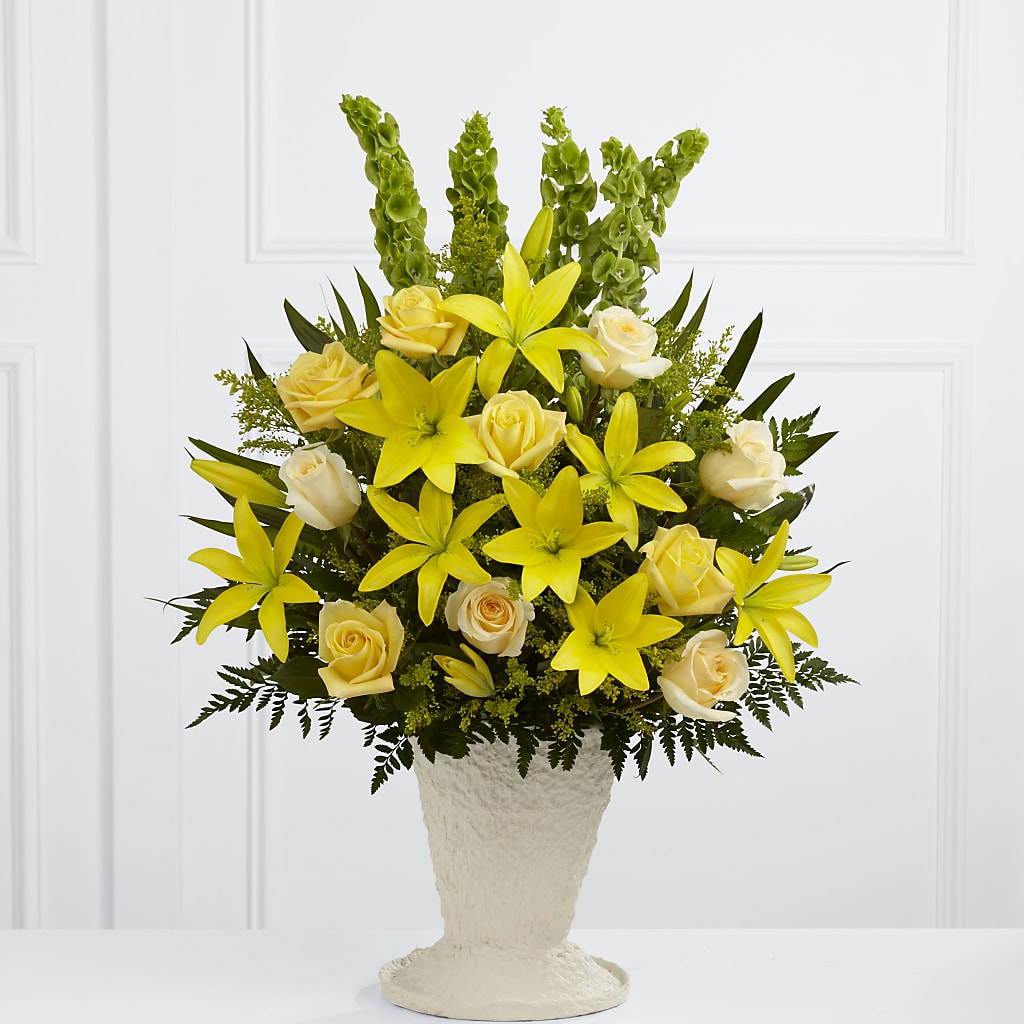 Golden Memories Arrangement – Abell Flower Shop, Abernathy TX