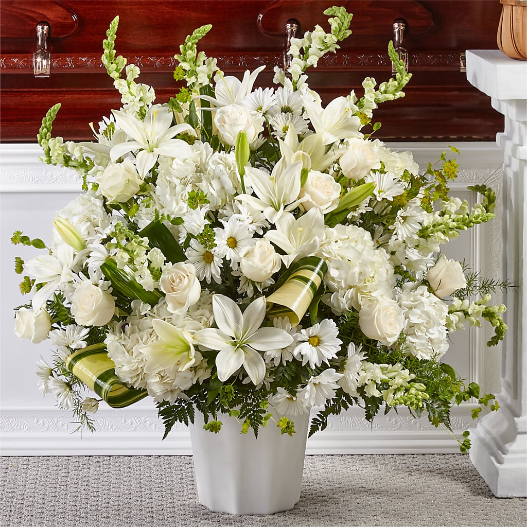 Thoughts of Tranquility Floor Basket – Abell Flower Shop, Abernathy TX