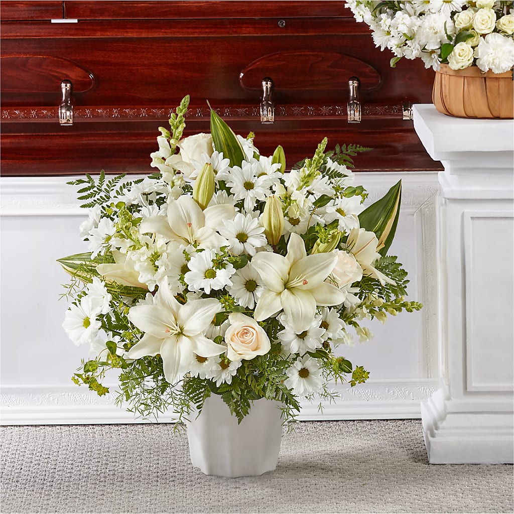 Thoughts of Tranquility Floor Basket – Abell Flower Shop, Abernathy TX
