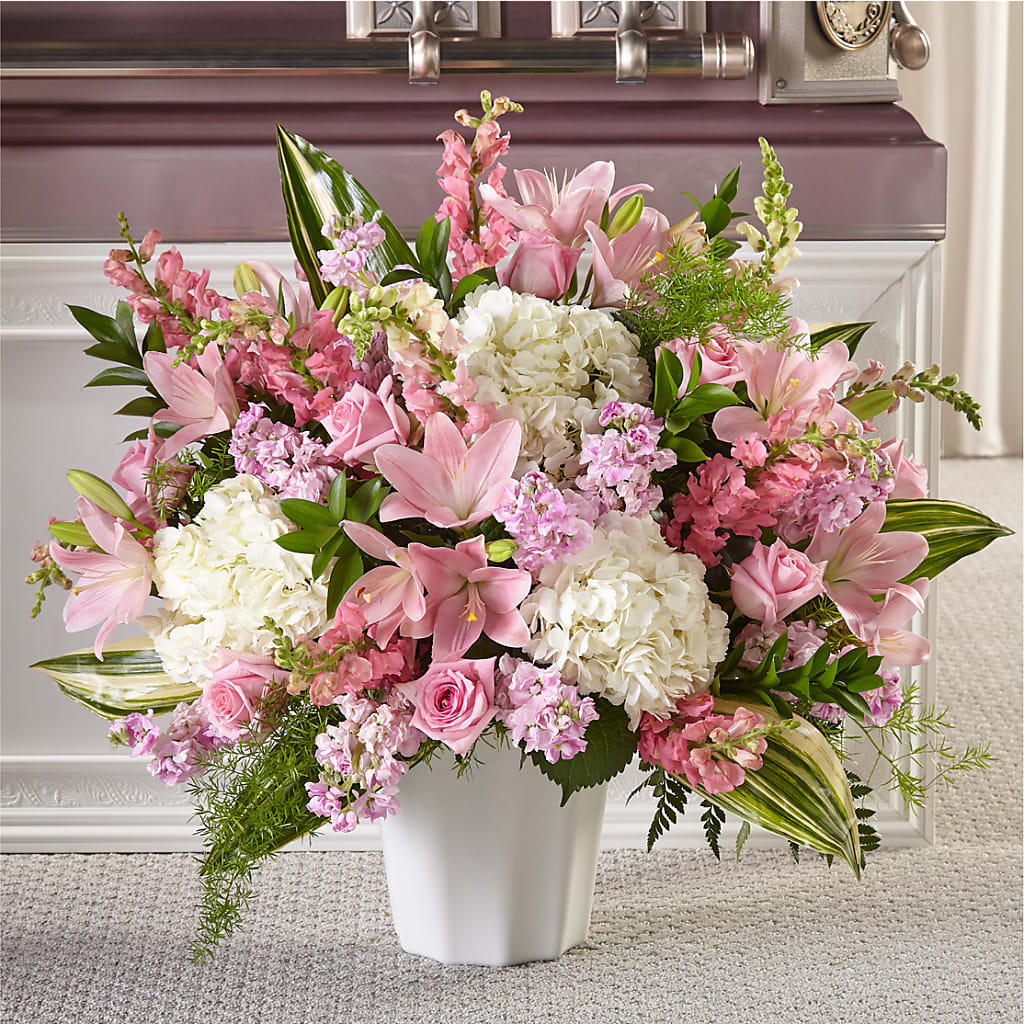 Simply Serene Floor Basket – Abell Flower Shop, Abernathy TX
