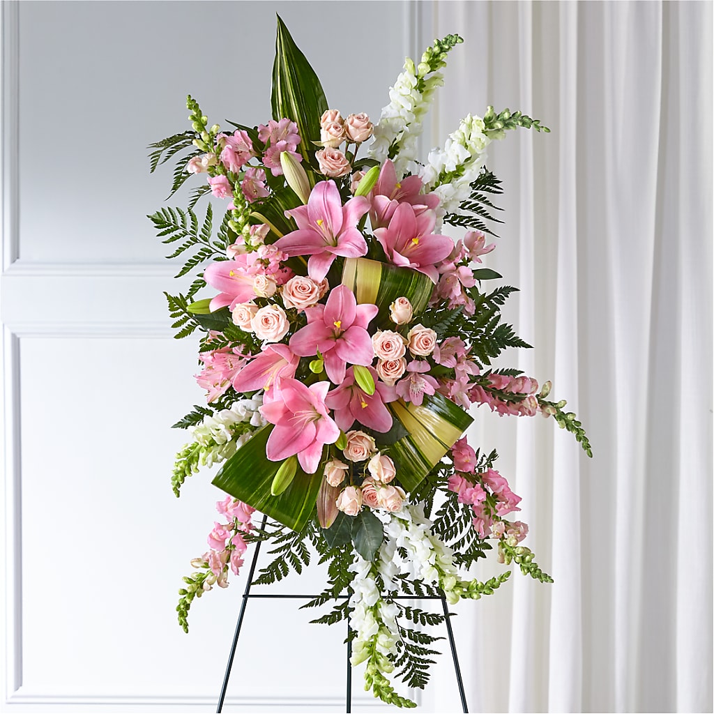 Elegant Embrace Standing Spray – Abell Flower Shop, Abernathy TX