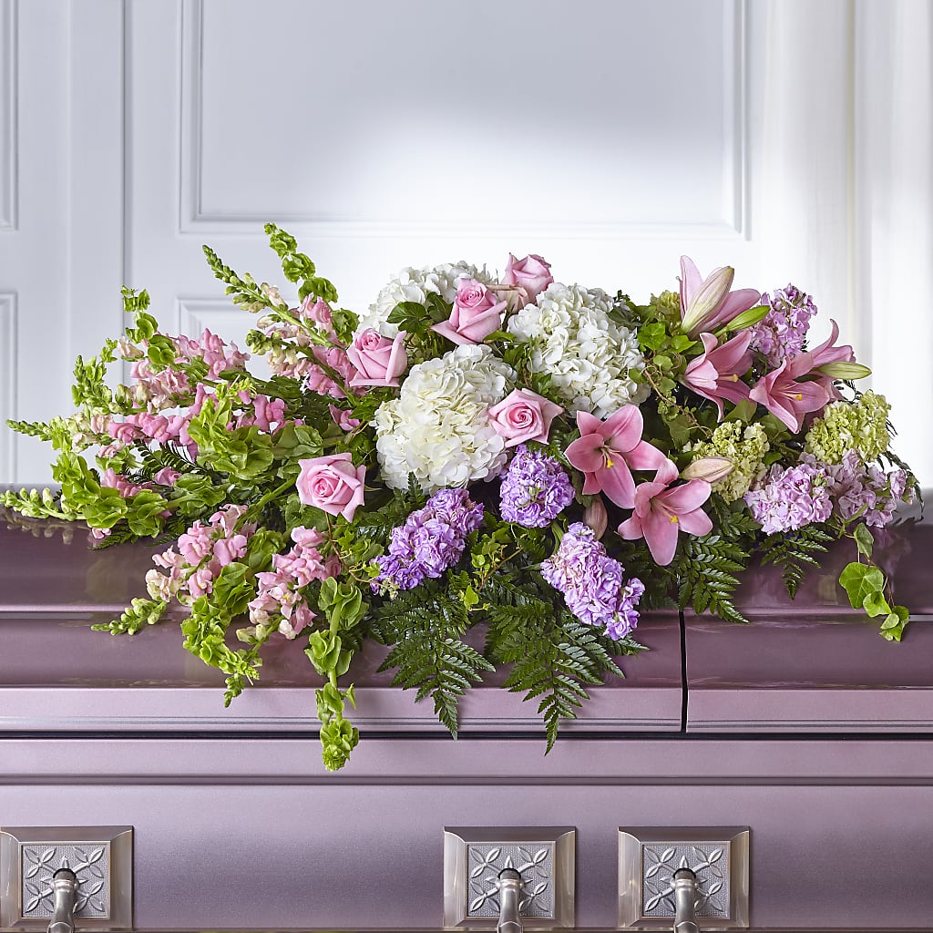 Life's Gratitude Casket Spray – Abell Flower Shop, Abernathy TX