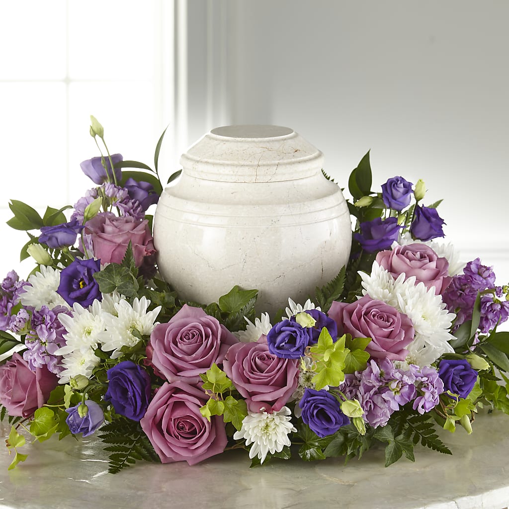 Blooming Sympathy Cremation Adornment – Abell Flower Shop, Abernathy TX
