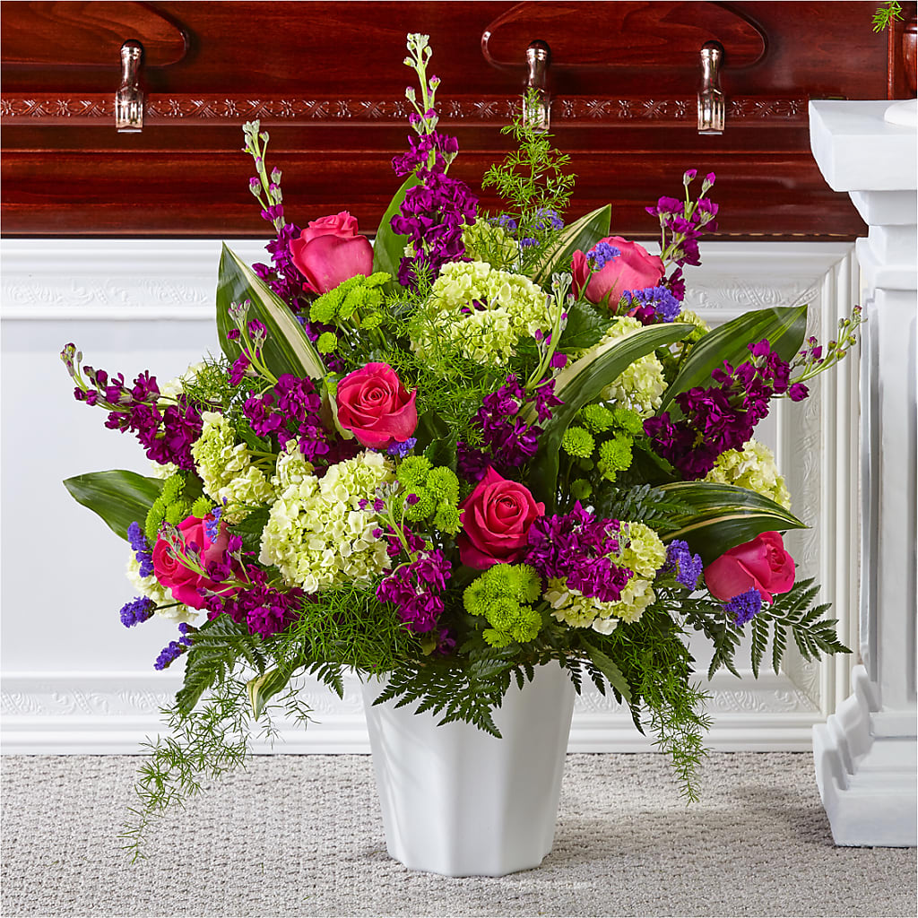 Beautiful Horizons Floor Basket – Abell Flower Shop, Abernathy TX