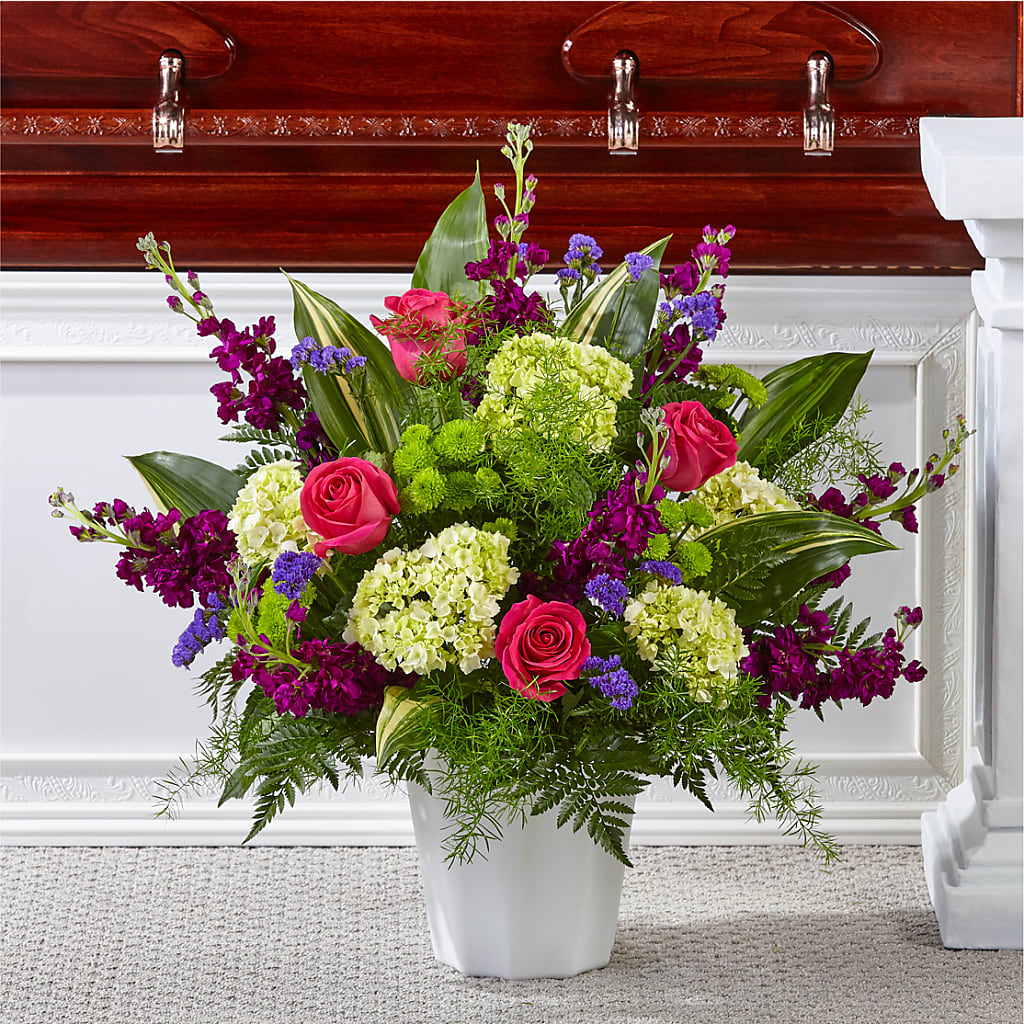 Beautiful Horizons Floor Basket – Abell Flower Shop, Abernathy TX