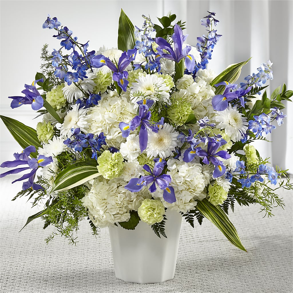 Soft Serenity Floor Basket – Abell Flower Shop, Abernathy TX