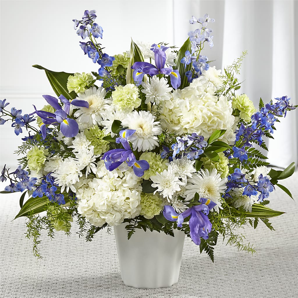 Soft Serenity Floor Basket – Abell Flower Shop, Abernathy TX