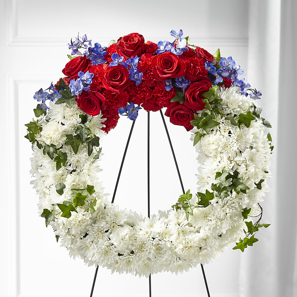 Patriotic Passion Wreath – Abell Flower Shop, Abernathy TX