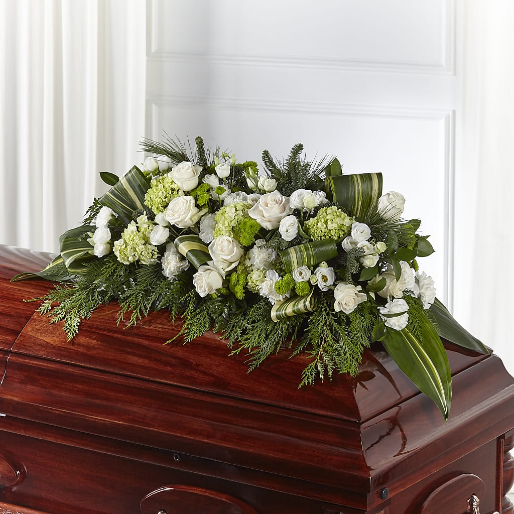 Hopeful Gesture Casket Spray – Abell Flower Shop, Abernathy TX