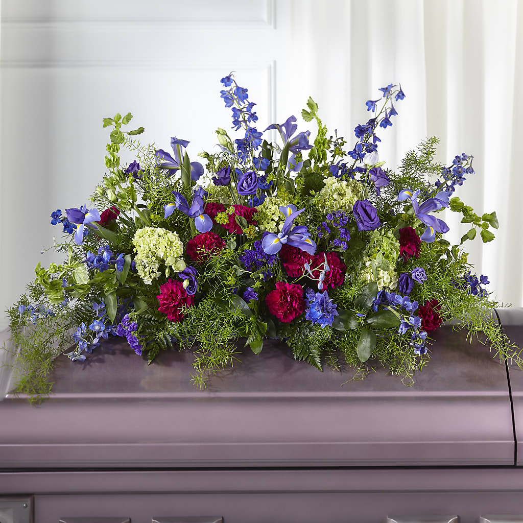 Always Treasured Casket Spray – Abell Flower Shop, Abernathy TX