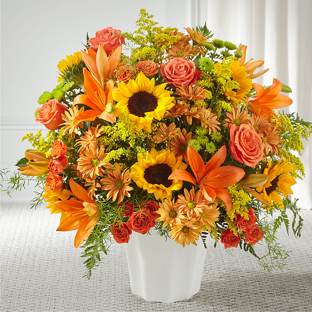 Harvest Thoughts Floor Basket – Abell Flower Shop, Abernathy TX