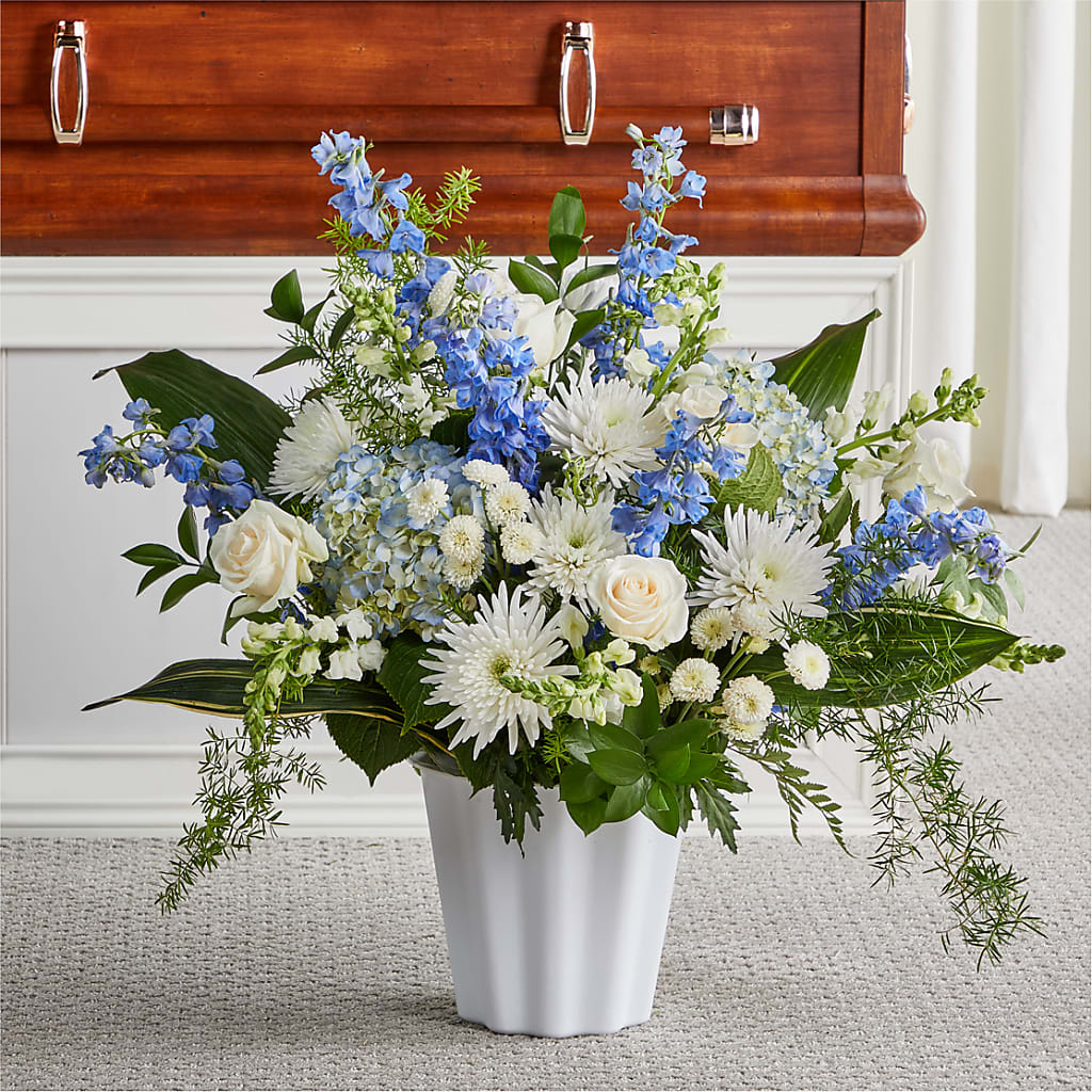 Everlasting Memories Floor Basket – Abell Flower Shop, Abernathy TX