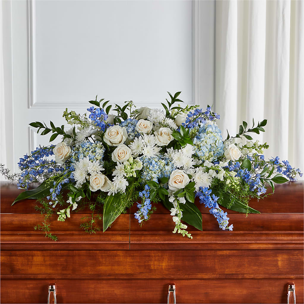 Timeless Essence Casket Spray – Abell Flower Shop, Abernathy TX