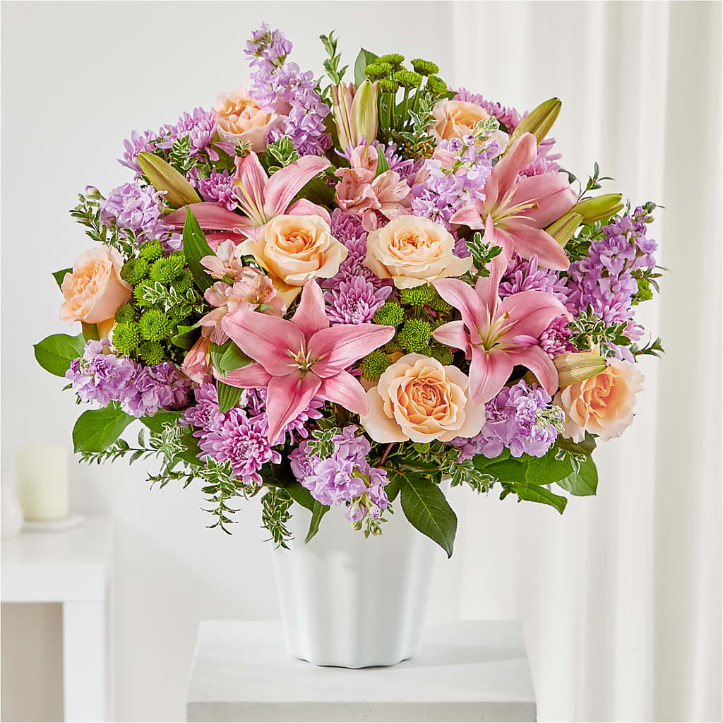 Supportive Embrace Tabletop Basket – Abell Flower Shop, Abernathy TX
