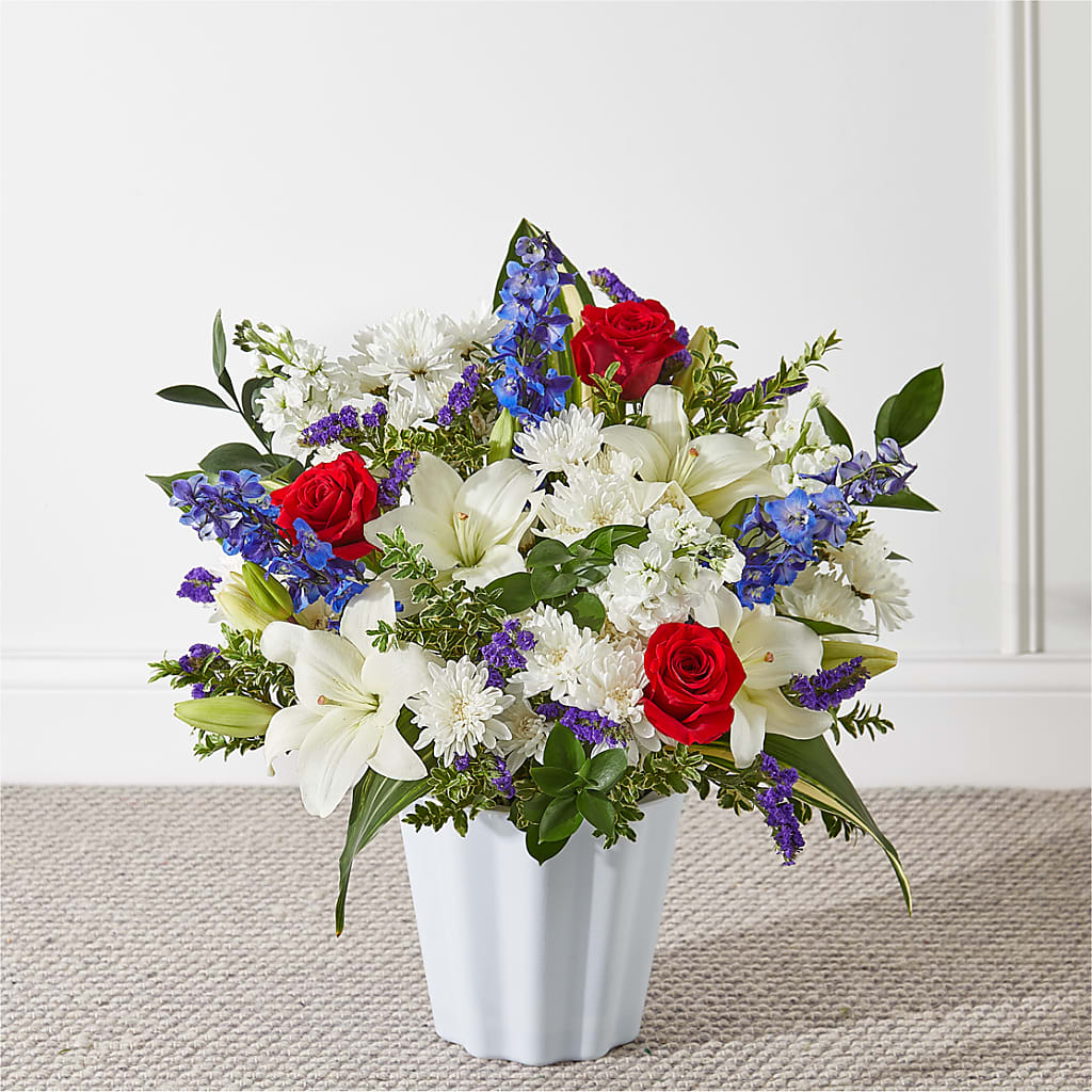 Consoled Floor Basket – Abell Flower Shop, Abernathy TX