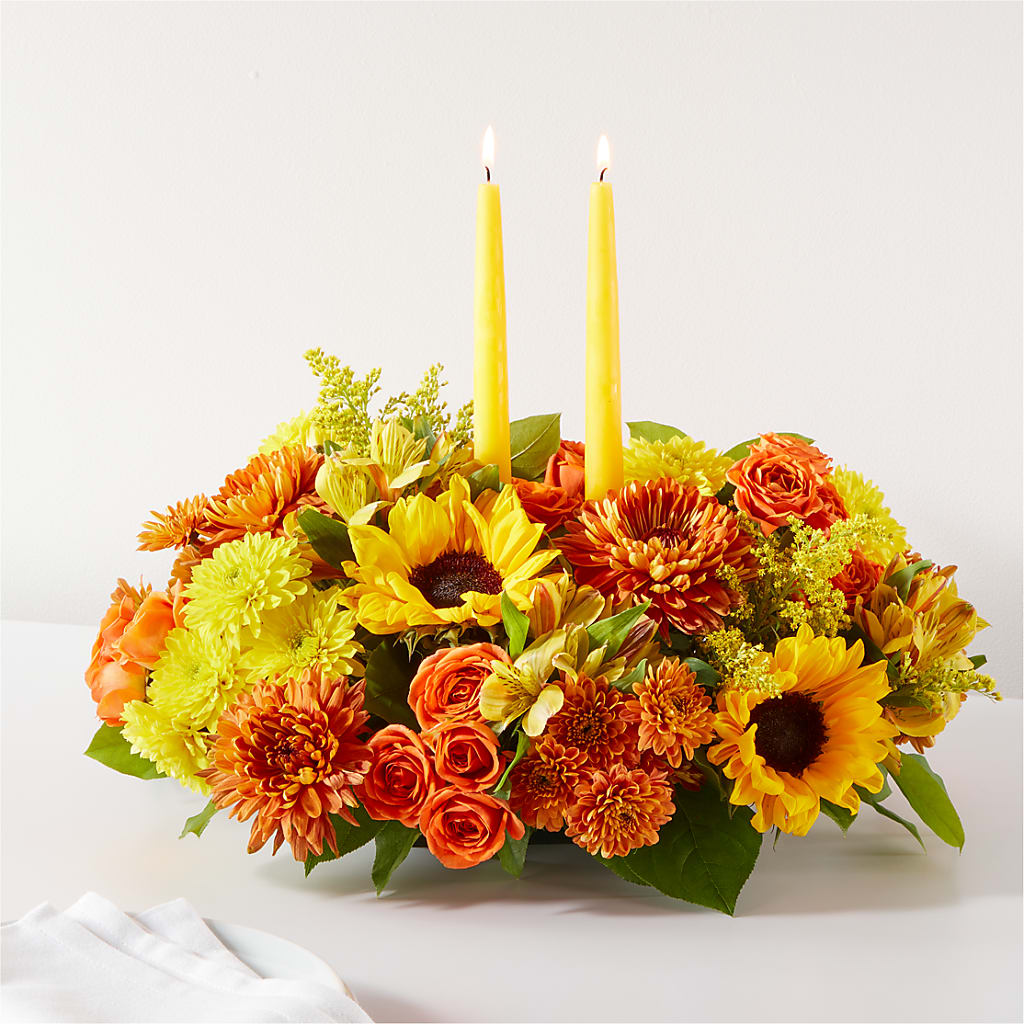 Autumn Harmony Centerpiece – Abell Flower Shop, Abernathy TX