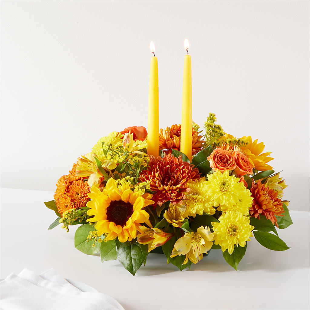 Autumn Harmony Centerpiece – Abell Flower Shop, Abernathy TX