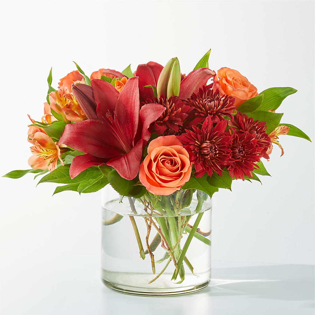 Crimson Leaves Bouquet – Abell Flower Shop, Abernathy TX