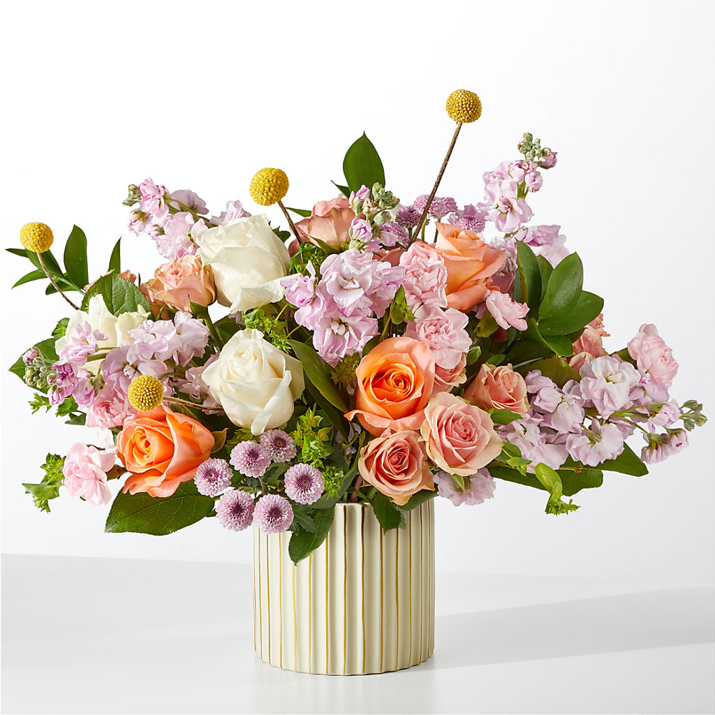 French Market Bouquet with Ivory Vase – Abell Flower Shop, Abernathy TX