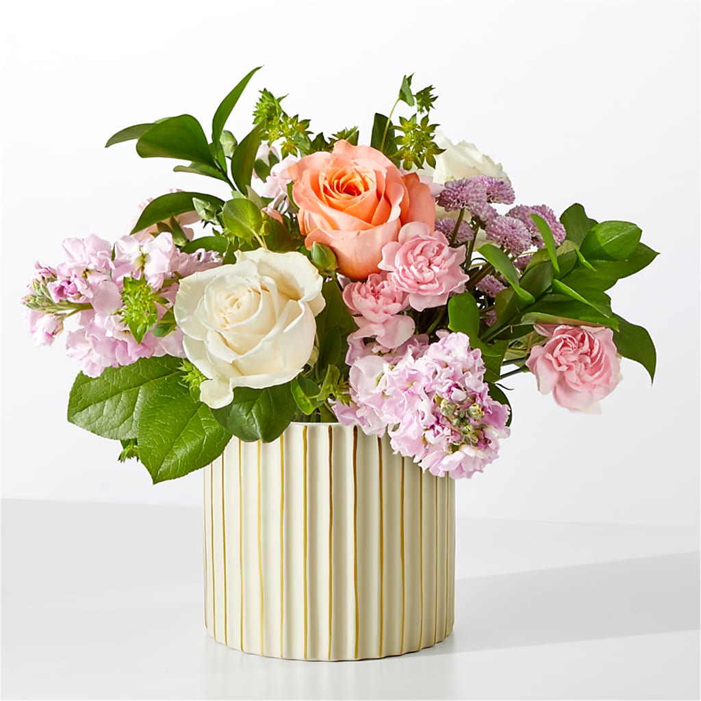 French Market Bouquet with Ivory Vase – Abell Flower Shop, Abernathy TX