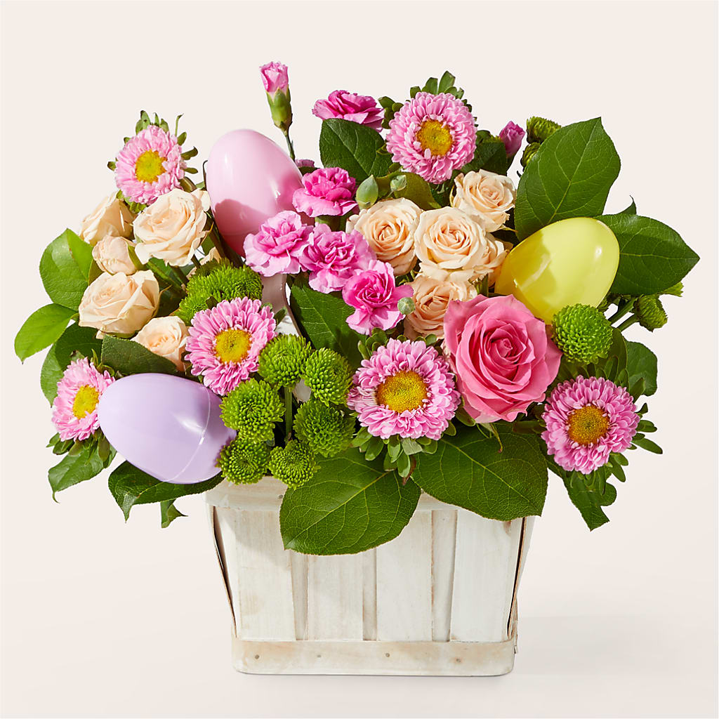 Get Eggcited Basket – Abell Flower Shop, Abernathy TX