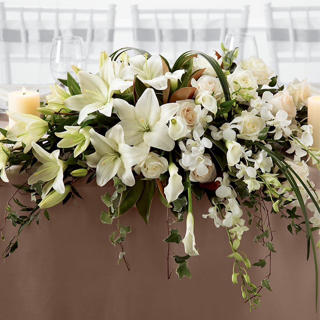 White Linen Arrangement – Abell Flower Shop, Abernathy TX