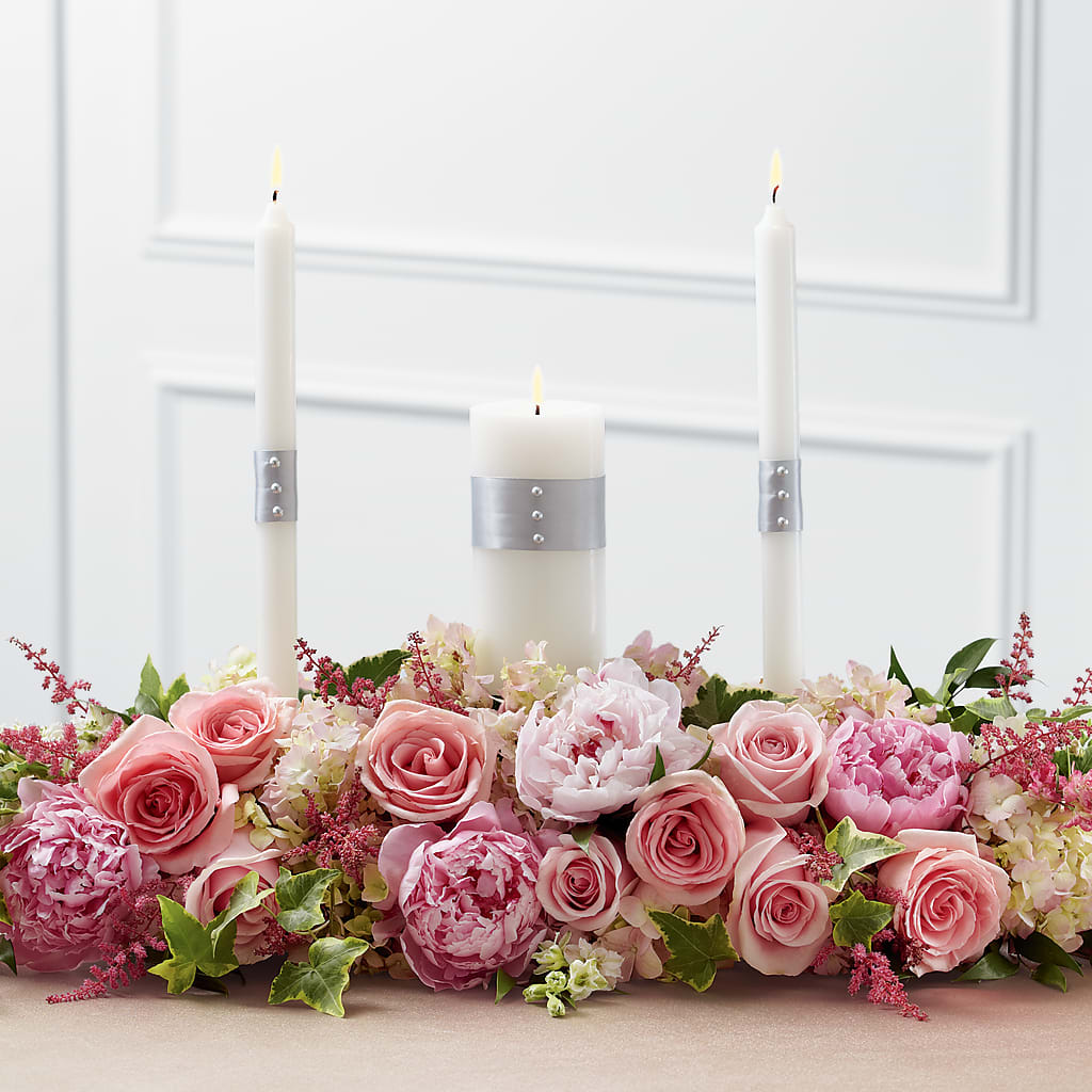 Worldwide Romance Unity Candle Arrangement – Abell Flower Shop, Abernathy TX