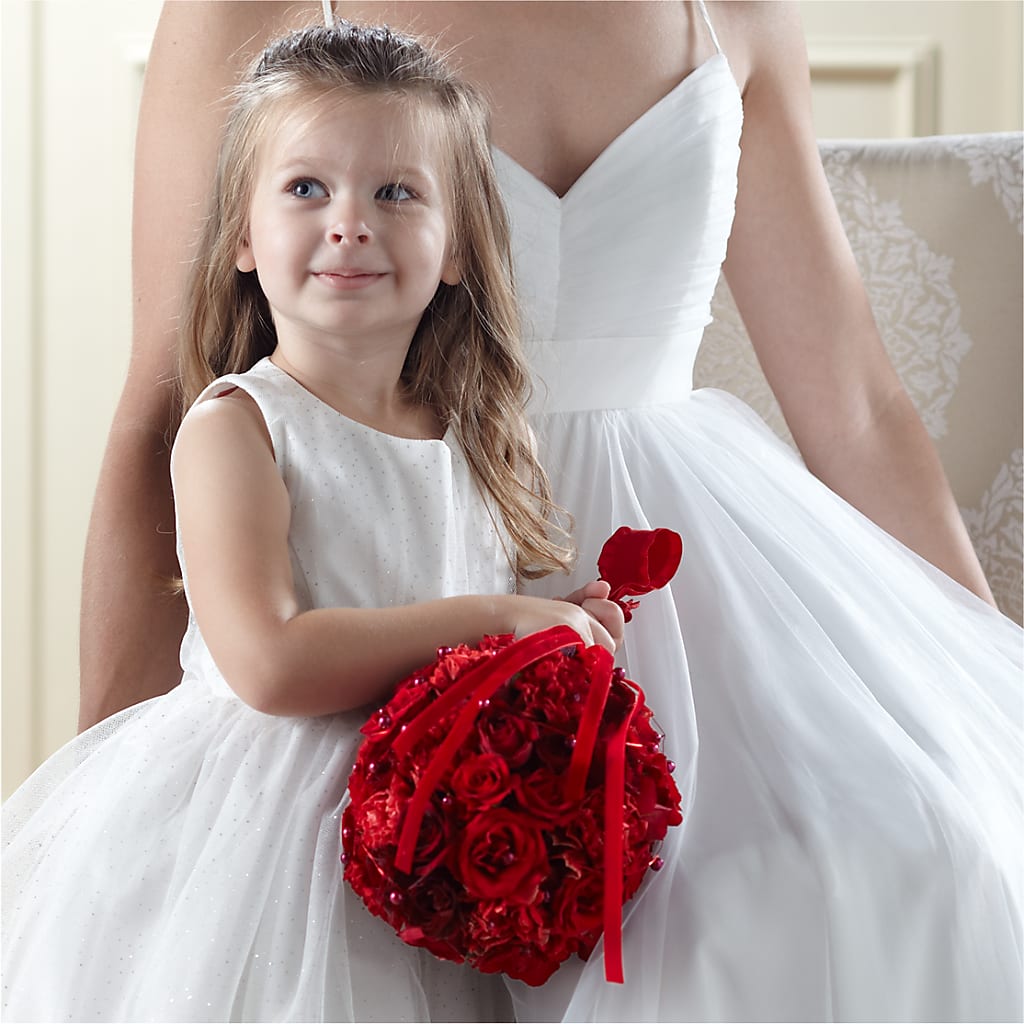 Pure at Heart Flower Girl Arrangement – Abell Flower Shop, Abernathy TX