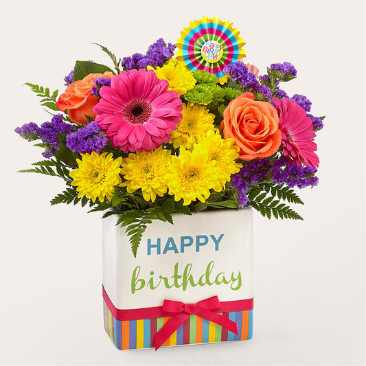 Birthday Brights Bouquet –  Abell Flower Shop, Abernathy TX