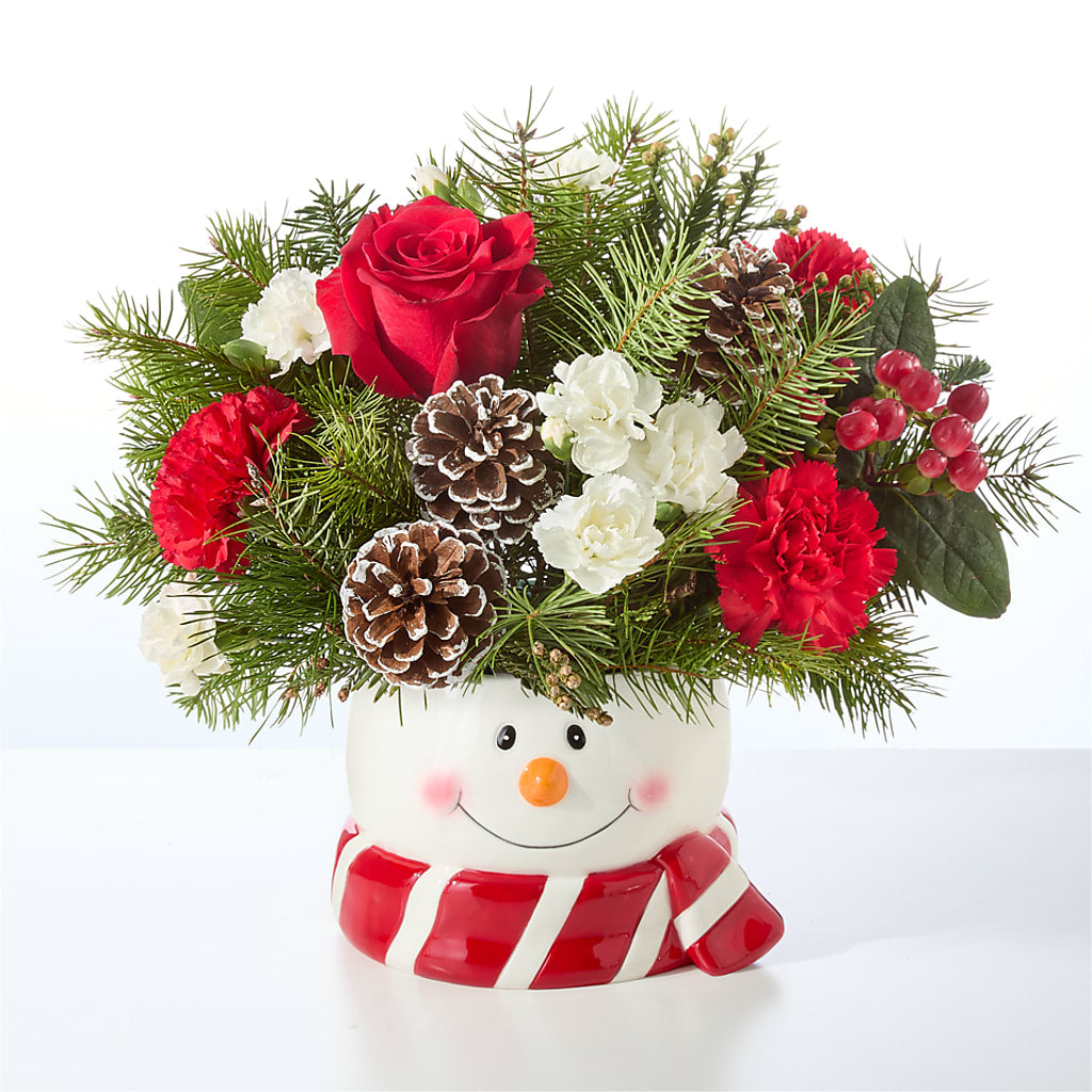 Jolly Snowman Bouquet –  Abell Flower Shop, Abernathy TX