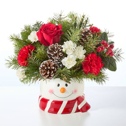 Jolly Snowman Bouquet –  Abell Flower Shop, Abernathy TX
