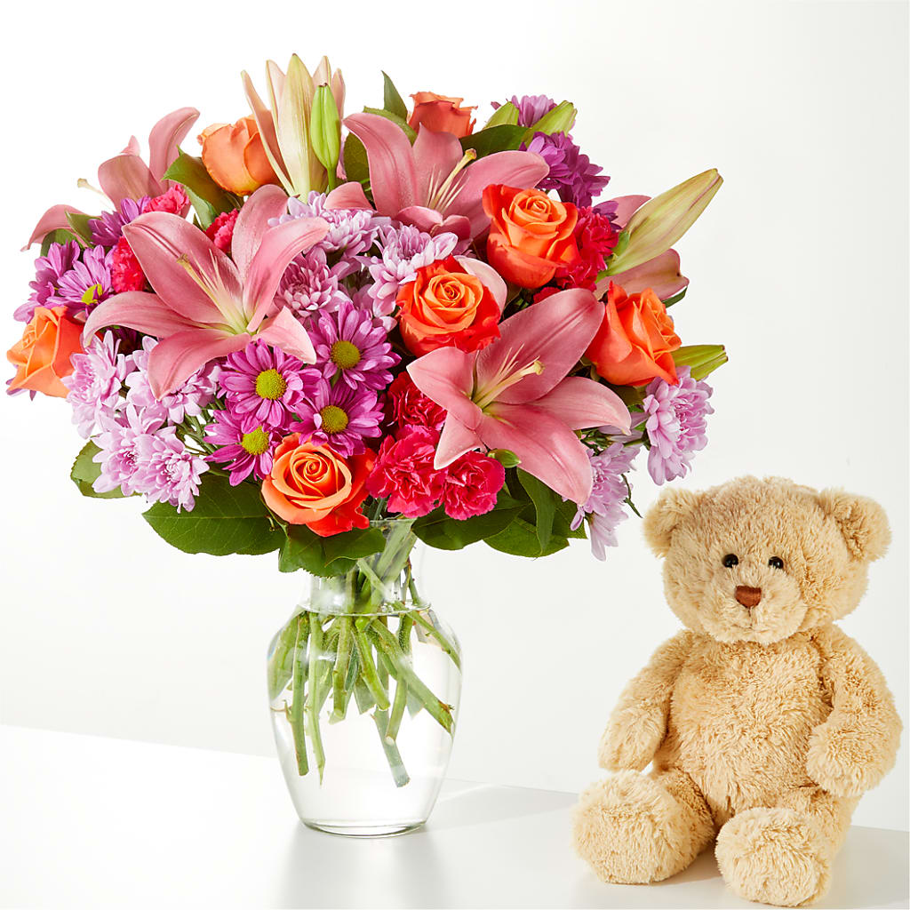 One and Only Bouquet and Bear Bundle –  Abell Flower Shop, Abernathy TX