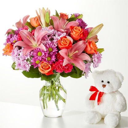 One and Only Bouquet and Bear Bundle –  Abell Flower Shop, Abernathy TX