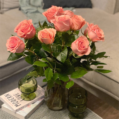 Long Stem Pink Rose Bouquet –  Abell Flower Shop, Abernathy TX