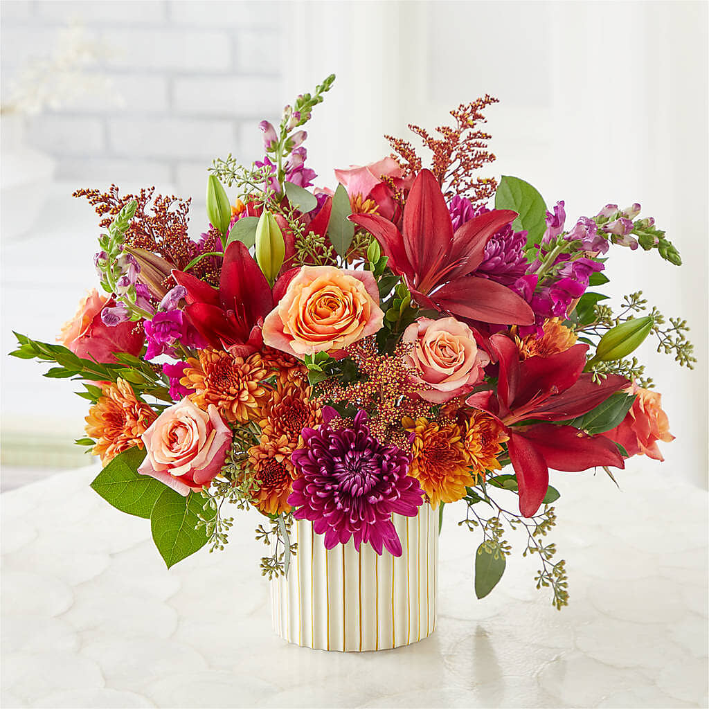 Burgundy Landscape Bouquet –  Abell Flower Shop, Abernathy TX