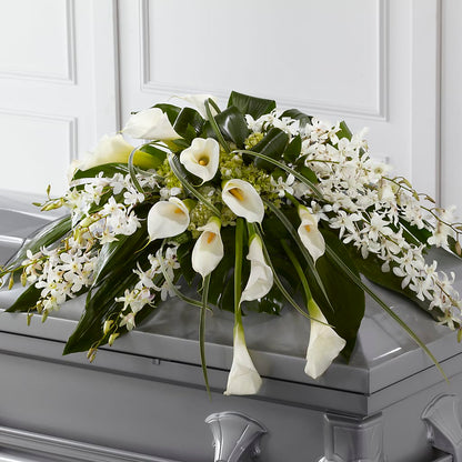 Angel Wings Casket Spray –  Abell Flower Shop, Abernathy TX